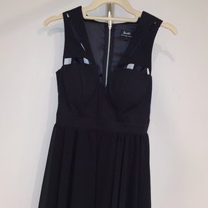 Bardot Midi Black Dress